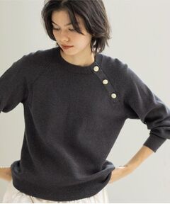 OPAQUE.CLIP / オペーク ドット クリップ ニット・セーター | ボタンデザインラメニット【洗濯機OK】