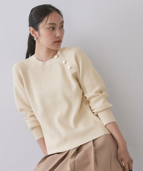 OPAQUE.CLIP / オペーク ドット クリップ ニット・セーター | ボタンデザインラメニット【洗濯機OK】 | 詳細25