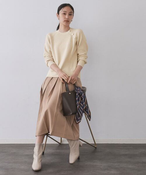 OPAQUE.CLIP / オペーク ドット クリップ ニット・セーター | ボタンデザインラメニット【洗濯機OK】 | 詳細27