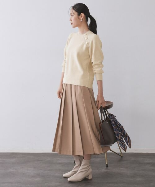 OPAQUE.CLIP / オペーク ドット クリップ ニット・セーター | ボタンデザインラメニット【洗濯機OK】 | 詳細28