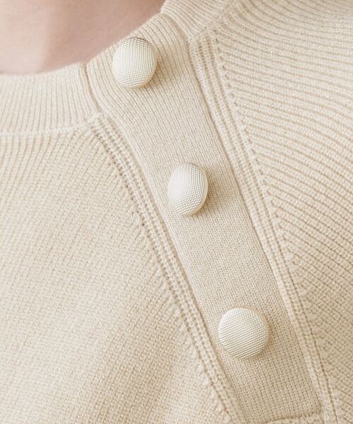 OPAQUE.CLIP / オペーク ドット クリップ ニット・セーター | ボタンデザインラメニット【洗濯機OK】 | 詳細29