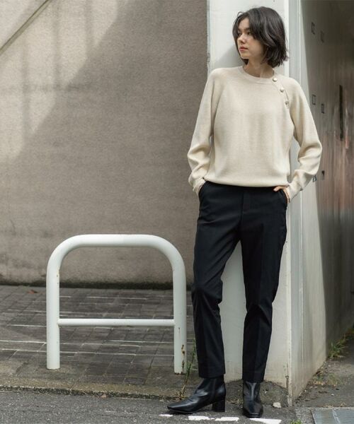 OPAQUE.CLIP / オペーク ドット クリップ ニット・セーター | ボタンデザインラメニット【洗濯機OK】 | 詳細5