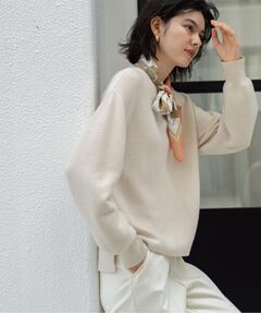 OPAQUE.CLIP / オペーク ドット クリップ ニット・セーター | ラメガーターボートネックニット【洗濯機OK】