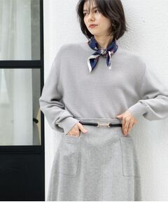 OPAQUE.CLIP / オペーク ドット クリップ ニット・セーター | ラメガーターボートネックニット【洗濯機OK】