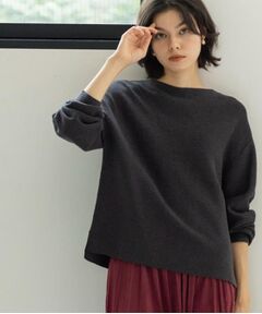 OPAQUE.CLIP / オペーク ドット クリップ ニット・セーター | ラメガーターボートネックニット【洗濯機OK】