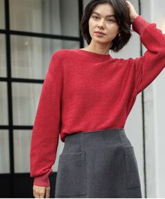 OPAQUE.CLIP / オペーク ドット クリップ ニット・セーター | ラメガーターボートネックニット【洗濯機OK】