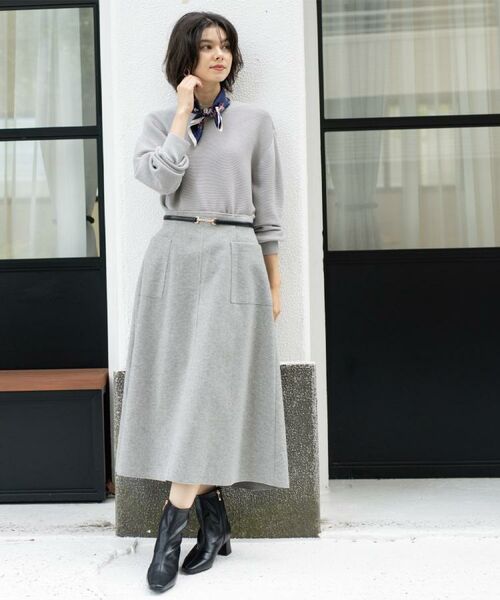 OPAQUE.CLIP / オペーク ドット クリップ ニット・セーター | ラメガーターボートネックニット【洗濯機OK】 | 詳細10