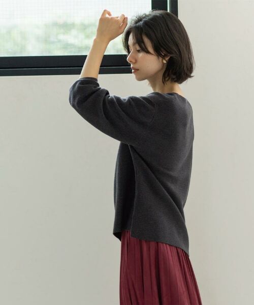 OPAQUE.CLIP / オペーク ドット クリップ ニット・セーター | ラメガーターボートネックニット【洗濯機OK】 | 詳細15