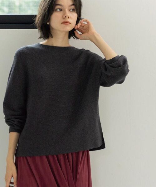 OPAQUE.CLIP / オペーク ドット クリップ ニット・セーター | ラメガーターボートネックニット【洗濯機OK】 | 詳細16