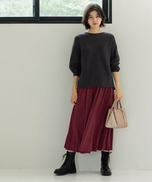 OPAQUE.CLIP / オペーク ドット クリップ ニット・セーター | ラメガーターボートネックニット【洗濯機OK】 | 詳細17