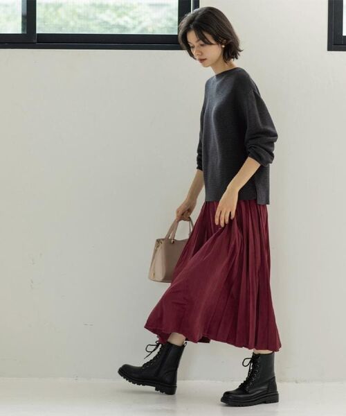 OPAQUE.CLIP / オペーク ドット クリップ ニット・セーター | ラメガーターボートネックニット【洗濯機OK】 | 詳細18