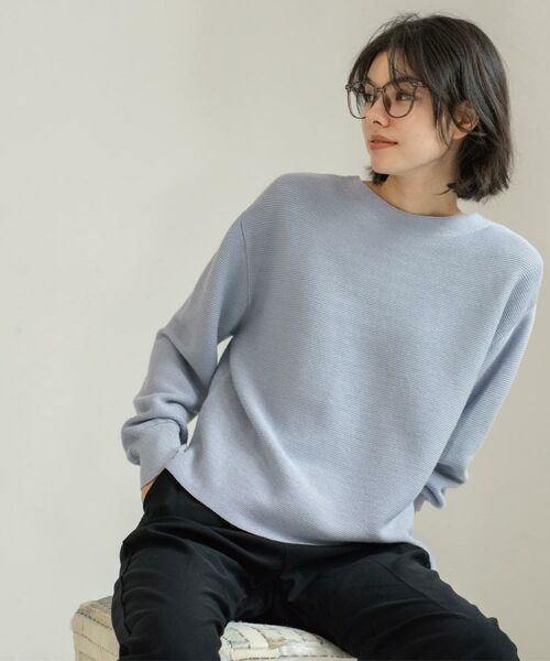 OPAQUE.CLIP / オペーク ドット クリップ ニット・セーター | ラメガーターボートネックニット【洗濯機OK】 | 詳細22