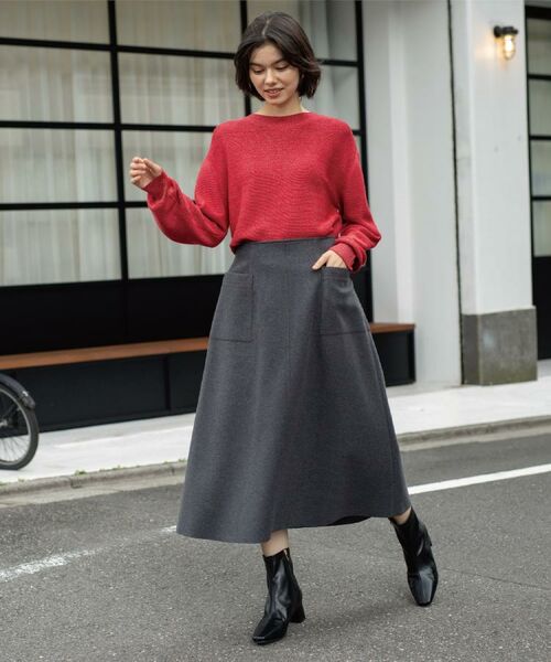 OPAQUE.CLIP / オペーク ドット クリップ ニット・セーター | ラメガーターボートネックニット【洗濯機OK】 | 詳細27