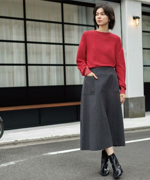 OPAQUE.CLIP / オペーク ドット クリップ ニット・セーター | ラメガーターボートネックニット【洗濯機OK】 | 詳細28