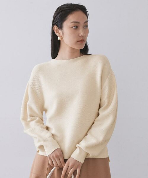 OPAQUE.CLIP / オペーク ドット クリップ ニット・セーター | ラメガーターボートネックニット【洗濯機OK】 | 詳細29