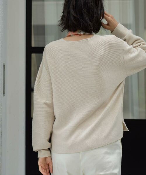 OPAQUE.CLIP / オペーク ドット クリップ ニット・セーター | ラメガーターボートネックニット【洗濯機OK】 | 詳細4