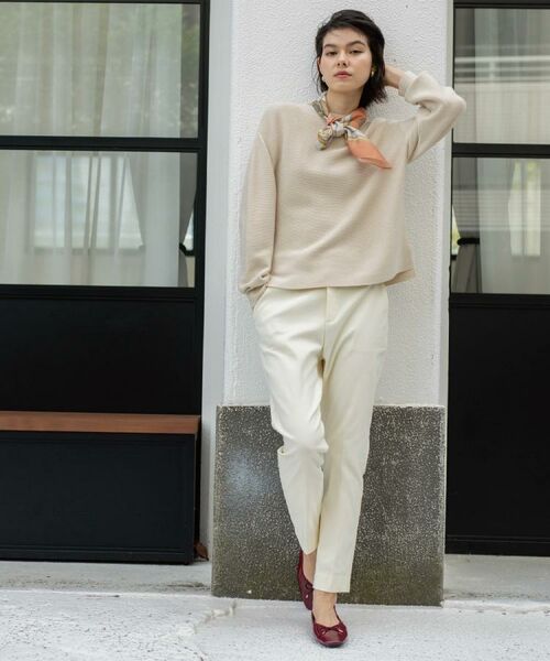 OPAQUE.CLIP / オペーク ドット クリップ ニット・セーター | ラメガーターボートネックニット【洗濯機OK】 | 詳細5