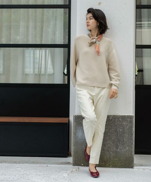 OPAQUE.CLIP / オペーク ドット クリップ ニット・セーター | ラメガーターボートネックニット【洗濯機OK】 | 詳細6