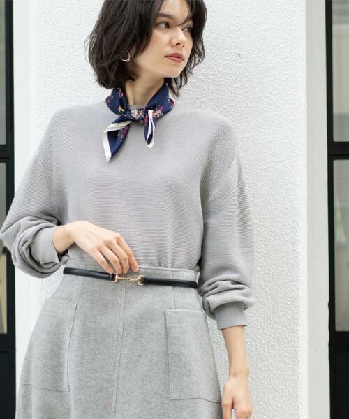 OPAQUE.CLIP / オペーク ドット クリップ ニット・セーター | ラメガーターボートネックニット【洗濯機OK】 | 詳細7