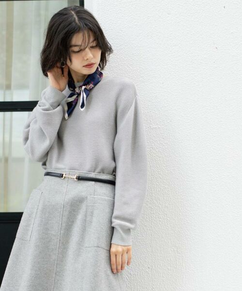 OPAQUE.CLIP / オペーク ドット クリップ ニット・セーター | ラメガーターボートネックニット【洗濯機OK】 | 詳細8