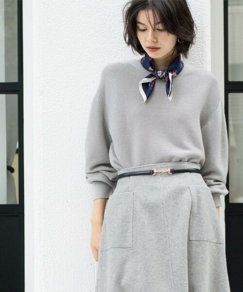 OPAQUE.CLIP / オペーク ドット クリップ ニット・セーター | ラメガーターボートネックニット【洗濯機OK】 | 詳細9