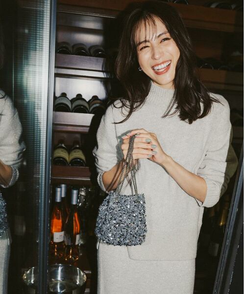 OPAQUE.CLIP / オペーク ドット クリップ ニット・セーター | ラメスパンコールハイネックニット/セットアップ対応可【洗濯機OK】 | 詳細1