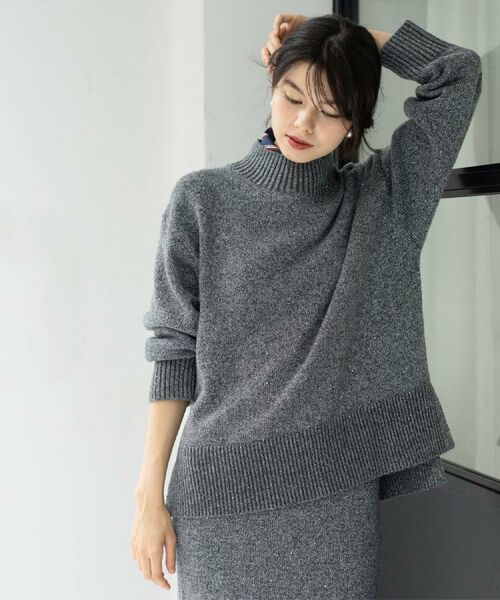 OPAQUE.CLIP / オペーク ドット クリップ ニット・セーター | ラメスパンコールハイネックニット/セットアップ対応可【洗濯機OK】 | 詳細11