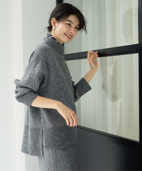 OPAQUE.CLIP / オペーク ドット クリップ ニット・セーター | ラメスパンコールハイネックニット/セットアップ対応可【洗濯機OK】 | 詳細13