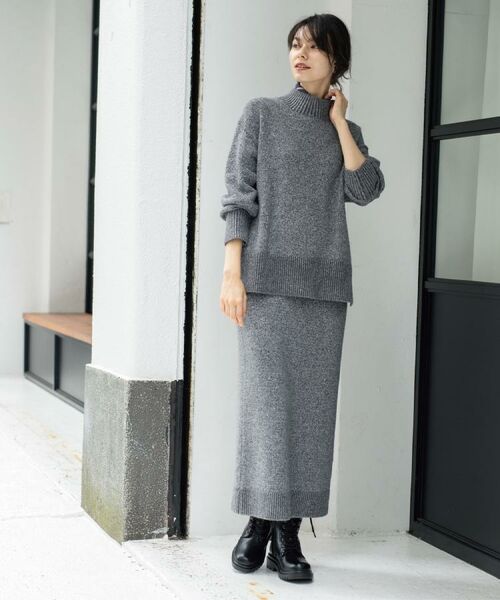 OPAQUE.CLIP / オペーク ドット クリップ ニット・セーター | ラメスパンコールハイネックニット/セットアップ対応可【洗濯機OK】 | 詳細15