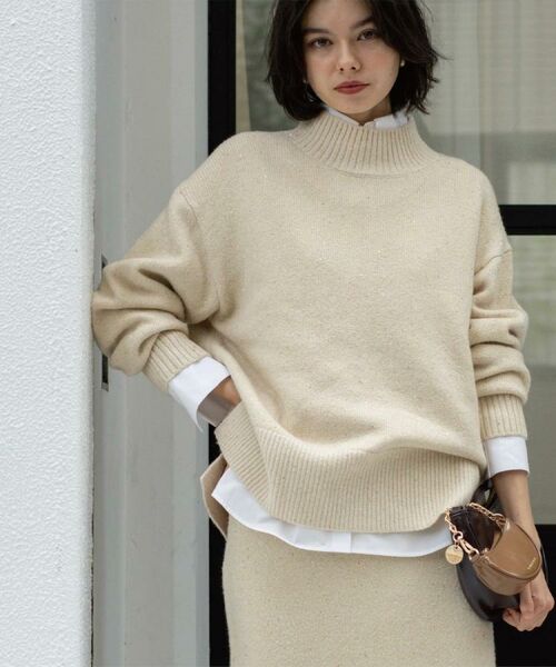 OPAQUE.CLIP / オペーク ドット クリップ ニット・セーター | ラメスパンコールハイネックニット/セットアップ対応可【洗濯機OK】 | 詳細19