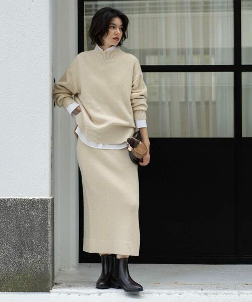 OPAQUE.CLIP / オペーク ドット クリップ ニット・セーター | ラメスパンコールハイネックニット/セットアップ対応可【洗濯機OK】 | 詳細22