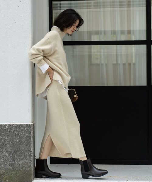 OPAQUE.CLIP / オペーク ドット クリップ ニット・セーター | ラメスパンコールハイネックニット/セットアップ対応可【洗濯機OK】 | 詳細23