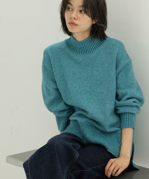 OPAQUE.CLIP / オペーク ドット クリップ ニット・セーター | ラメスパンコールハイネックニット/セットアップ対応可【洗濯機OK】 | 詳細26