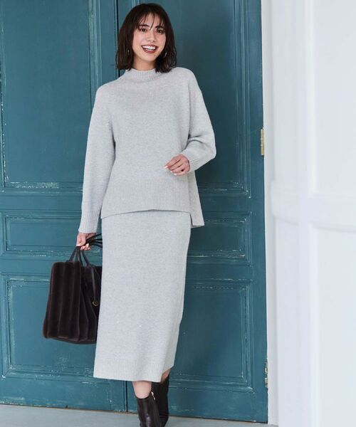 OPAQUE.CLIP / オペーク ドット クリップ ニット・セーター | ラメスパンコールハイネックニット/セットアップ対応可【洗濯機OK】 | 詳細3