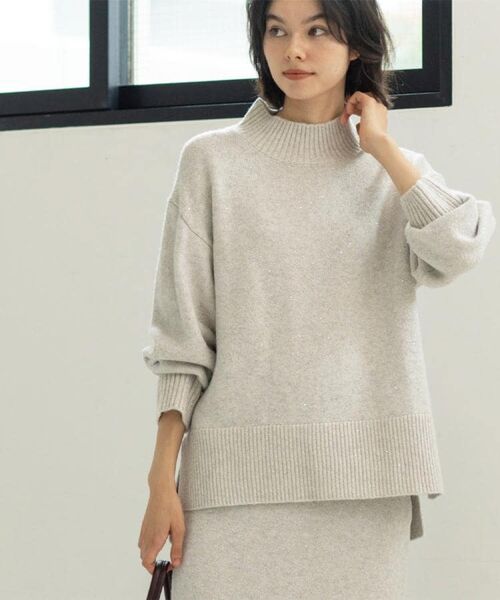 OPAQUE.CLIP / オペーク ドット クリップ ニット・セーター | ラメスパンコールハイネックニット/セットアップ対応可【洗濯機OK】 | 詳細6