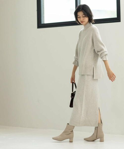 OPAQUE.CLIP / オペーク ドット クリップ ニット・セーター | ラメスパンコールハイネックニット/セットアップ対応可【洗濯機OK】 | 詳細9