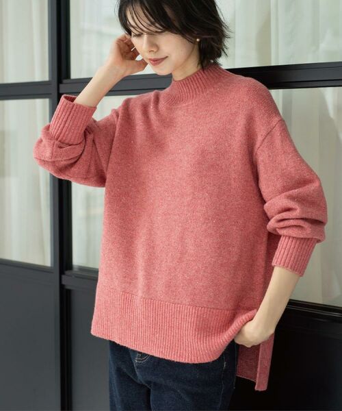 OPAQUE. CLIP/オペーク ドット クリップ ラメスパンコールハイネックニット/セットアップ対応可【洗濯機OK】 ピンク(873) 42(LL)