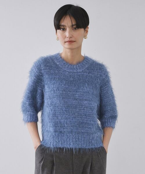 OPAQUE.CLIP / オペーク ドット クリップ ニット・セーター | フェザーヤーンニット【洗濯機OK/抗ピル】 | 詳細13