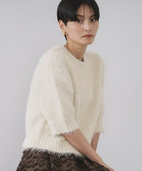 OPAQUE. CLIP/オペーク ドット クリップ フェザーヤーンニット【洗濯機OK/抗ピル】 アイボリー(004) 38(M) OPAQUE. CLIP/オペーク ドット クリップ フェザーヤーンニット【洗濯機OK/抗ピル】 アイボリー(004) 38(M)