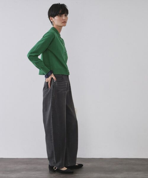 OPAQUE.CLIP / オペーク ドット クリップ ニット・セーター | 袖口ドッキング ポロ衿デザインニット【洗濯機OK】 | 詳細7