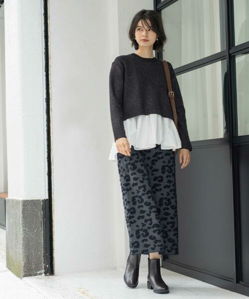 OPAQUE.CLIP / オペーク ドット クリップ その他トップス | 《ツインセット》ショートラメニット×フレアタンクトップ【洗濯機OK】 | 詳細10