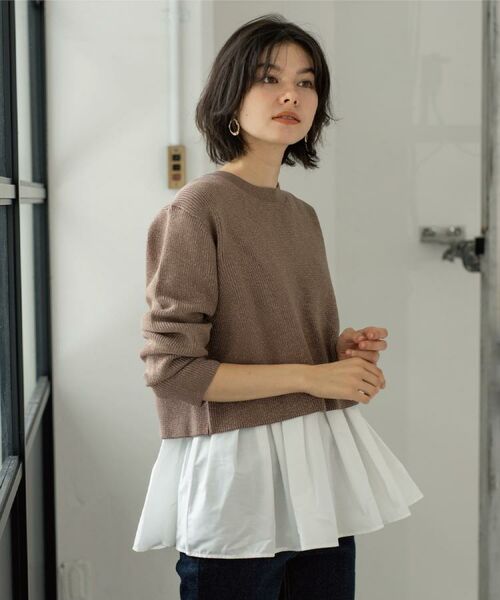 OPAQUE.CLIP / オペーク ドット クリップ その他トップス | 《ツインセット》ショートラメニット×フレアタンクトップ【洗濯機OK】 | 詳細14