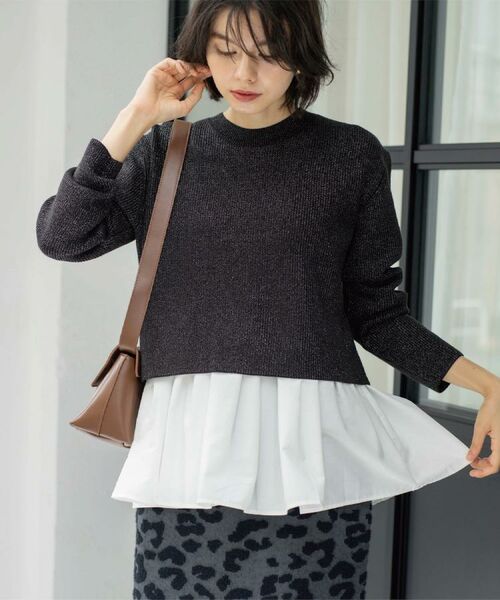 OPAQUE.CLIP / オペーク ドット クリップ その他トップス | 《ツインセット》ショートラメニット×フレアタンクトップ【洗濯機OK】 | 詳細5