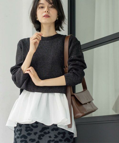 OPAQUE.CLIP / オペーク ドット クリップ その他トップス | 《ツインセット》ショートラメニット×フレアタンクトップ【洗濯機OK】 | 詳細8