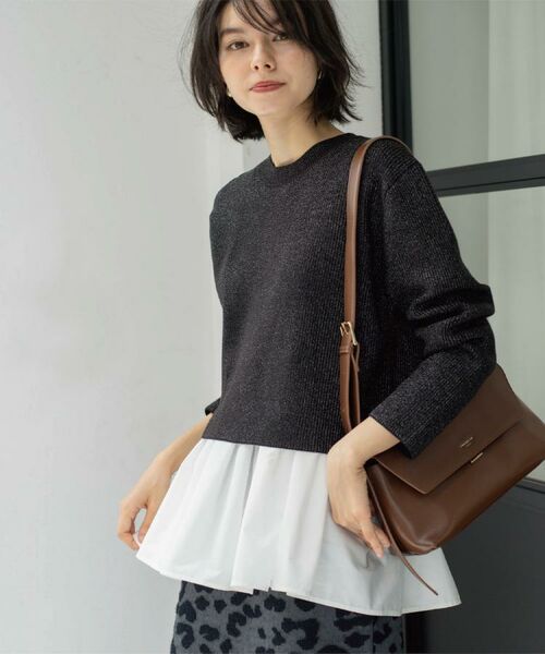 OPAQUE.CLIP / オペーク ドット クリップ その他トップス | 《ツインセット》ショートラメニット×フレアタンクトップ【洗濯機OK】 | 詳細9