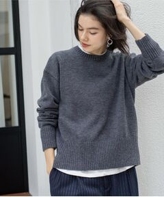 OPAQUE.CLIP / オペーク ドット クリップ ニット・セーター | バックボタンリラクシーニット【洗濯機OK】《8col》