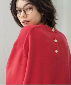 OPAQUE.CLIP / オペーク ドット クリップ ニット・セーター | バックボタンリラクシーニット【洗濯機OK】《8col》