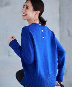 OPAQUE.CLIP / オペーク ドット クリップ ニット・セーター | バックボタンリラクシーニット【洗濯機OK】《8col》