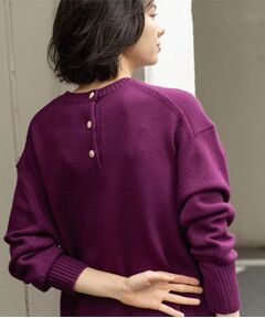 OPAQUE.CLIP / オペーク ドット クリップ ニット・セーター | バックボタンリラクシーニット【洗濯機OK】《8col》