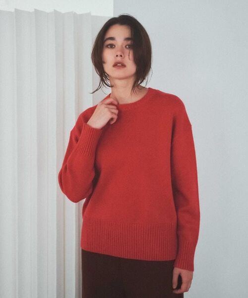 OPAQUE.CLIP / オペーク ドット クリップ ニット・セーター | バックボタンリラクシーニット【洗濯機OK】《8col》 | 詳細2